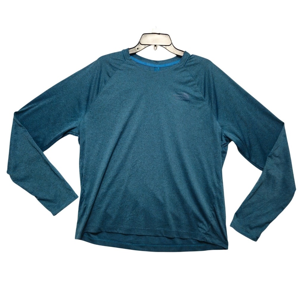THE NORTH FACE‎ Mens XL Blue Long Sleeve Crew Neck Standard Fit